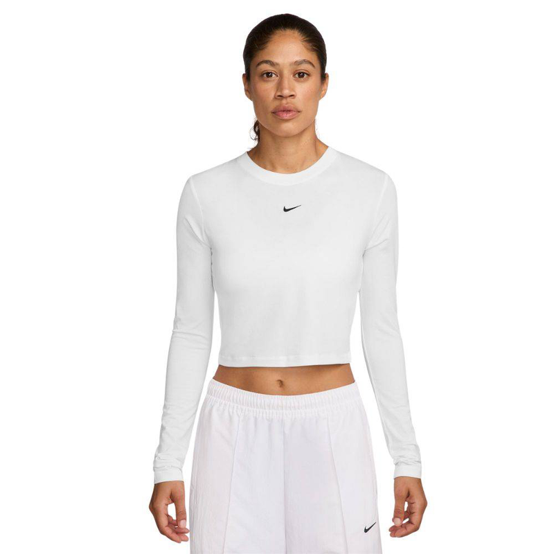 Nike sportswear womens chill knit long-sleeve cropped top-null