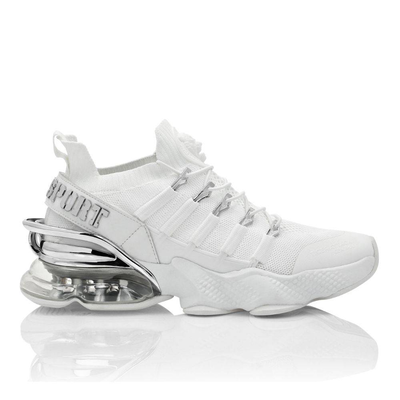 Tiger attack//Gen.x.04 sneaker, White / Nickel, medium