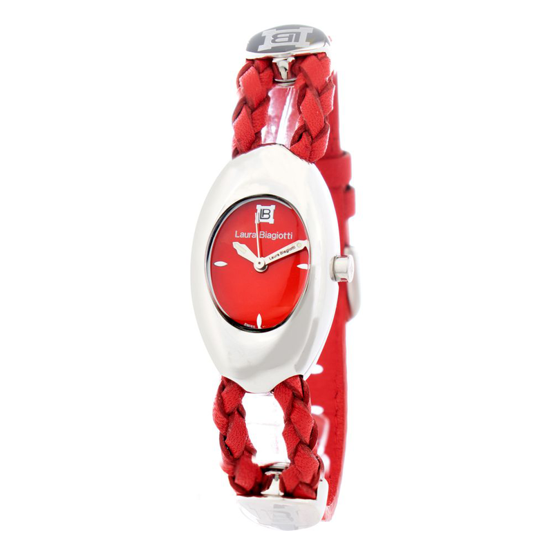Multicolor leather dress watch-null
