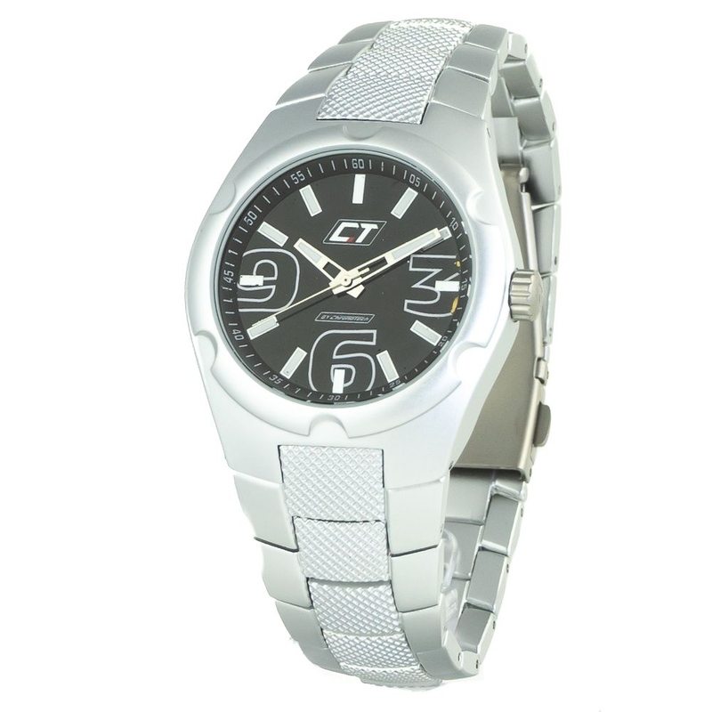 Silver stainless steel dress watch-null