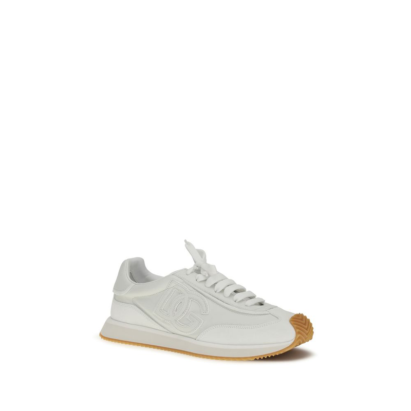 White calf leather bos taurus athletic sneakers-null
