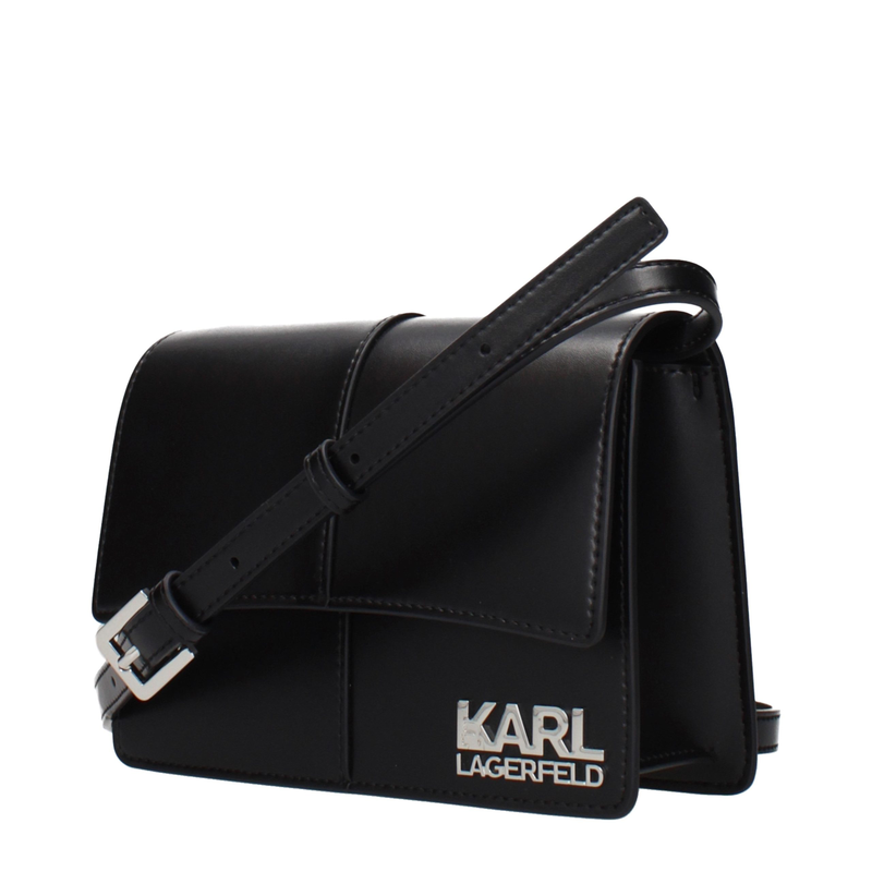 Black polyethylene crossbody bag-null