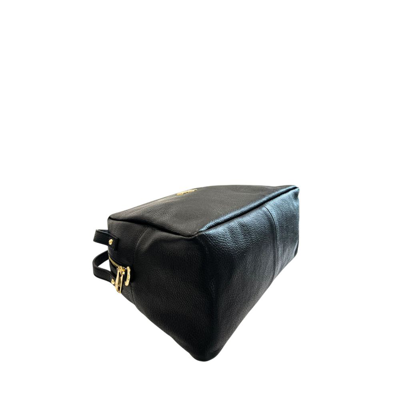 Black leather women bag-null