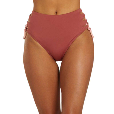 High waist cheeky swim bottom, Candy Pink, medium