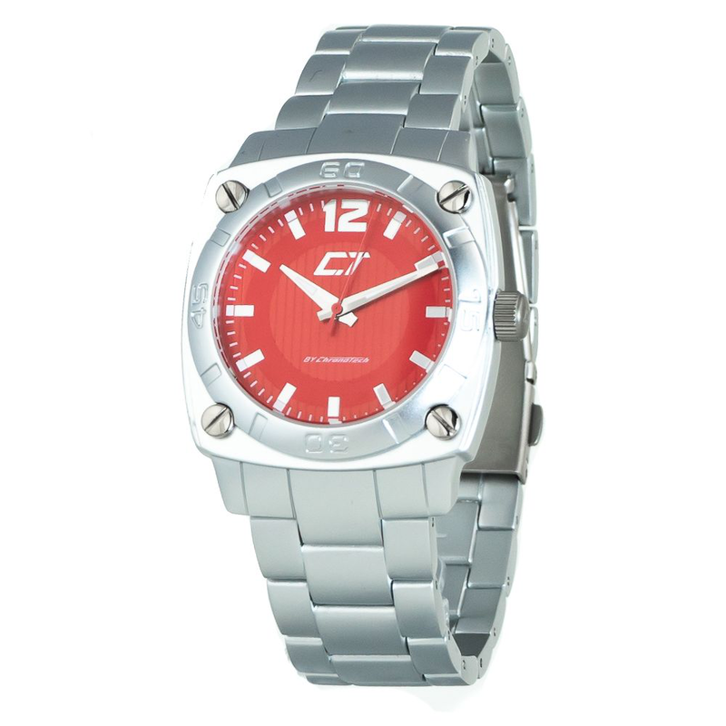 Silver stainless steel dress watch-null