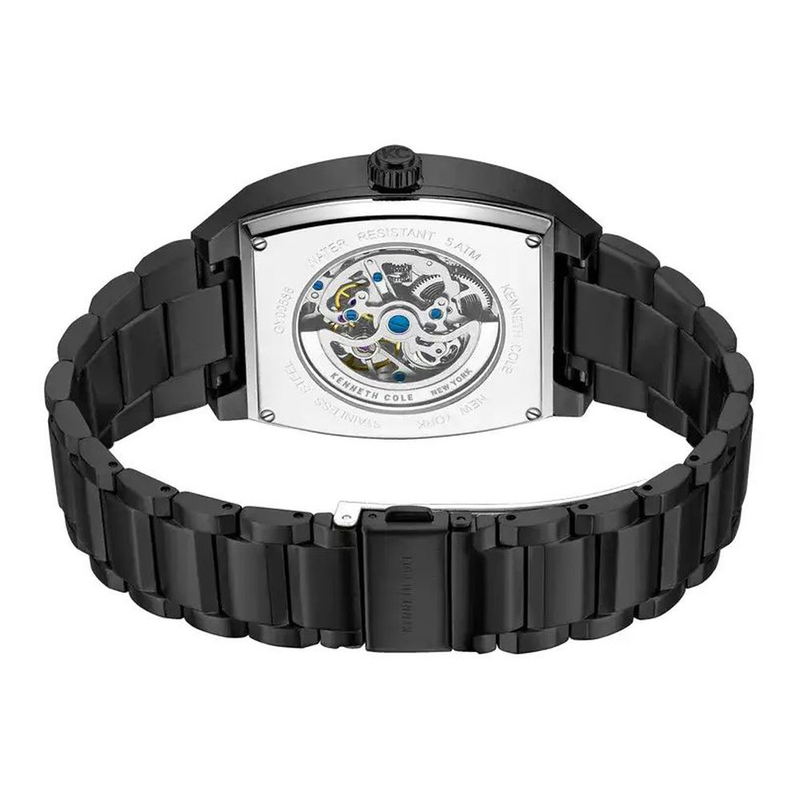 Black stainless steel dress watch-null