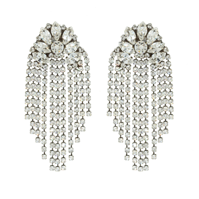 Apriati, White Crystals-silver Metal, medium