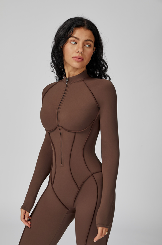 Amor long sleeve zipper jumpsuit-null