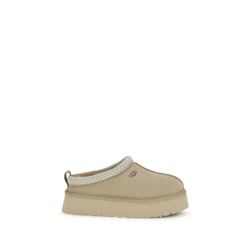 Beige calf leather bos taurus mules-null