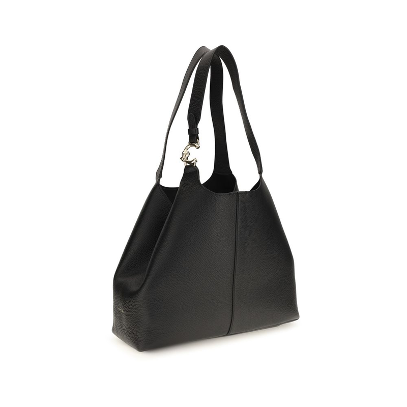 Black calf leather bos taurus shoulder bag-null