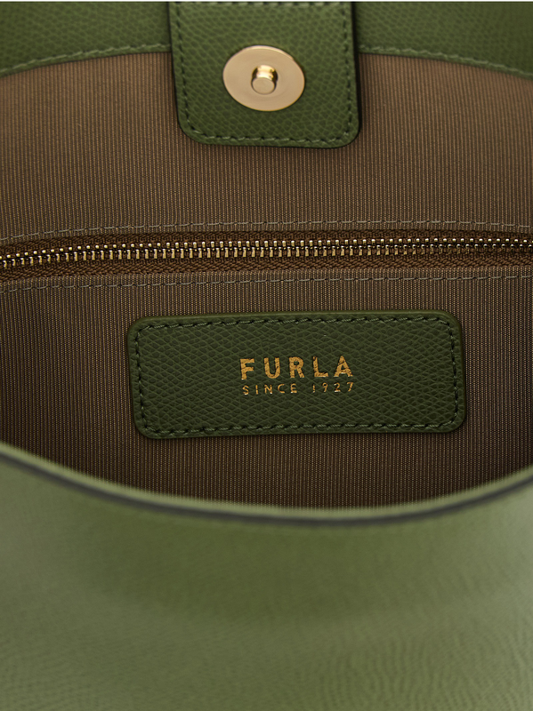 Bicolor calfskin shoulder bag-null
