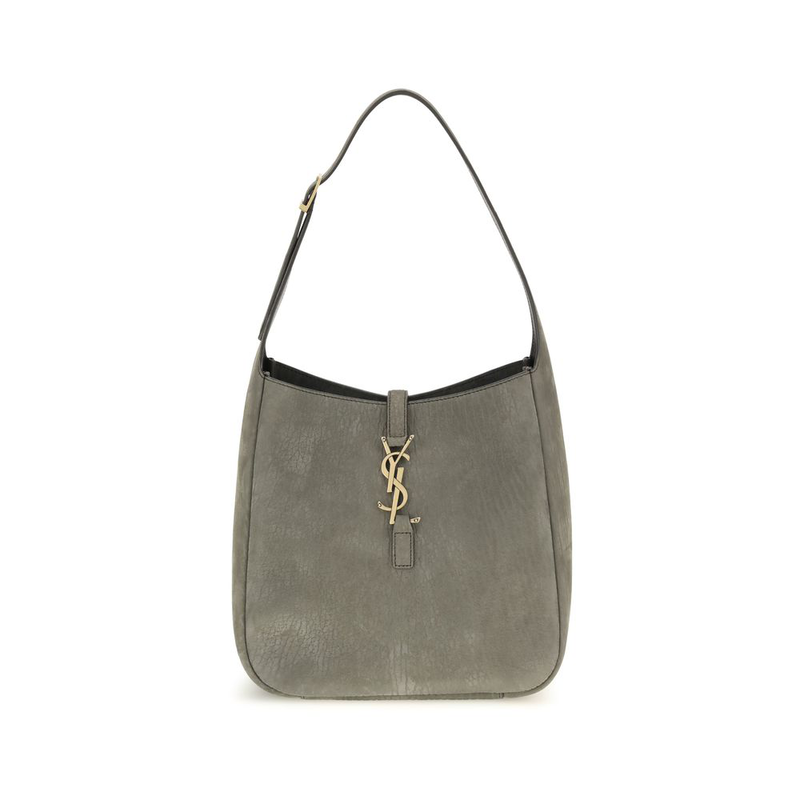 Gray calf leather bos taurus shoulder bag-null