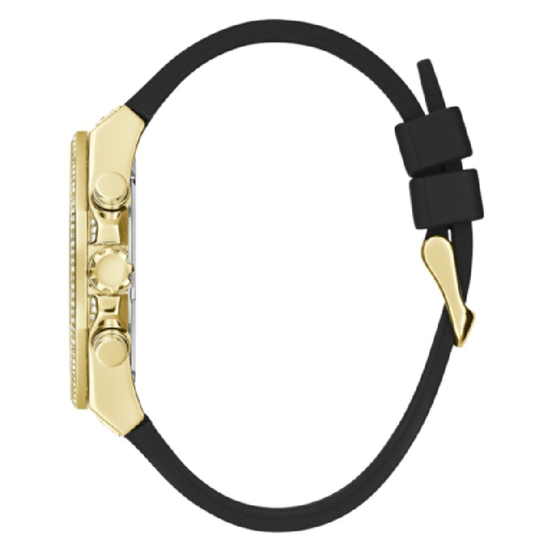 Black synthetic dress watch-null