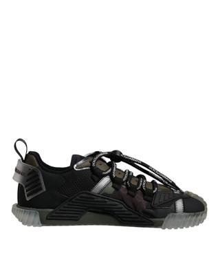 Black green camo ns1 low top sneakers shoes, Black, medium