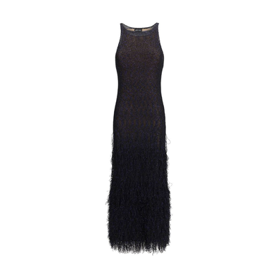 Blue polyamide cocktail dress, Blue, medium