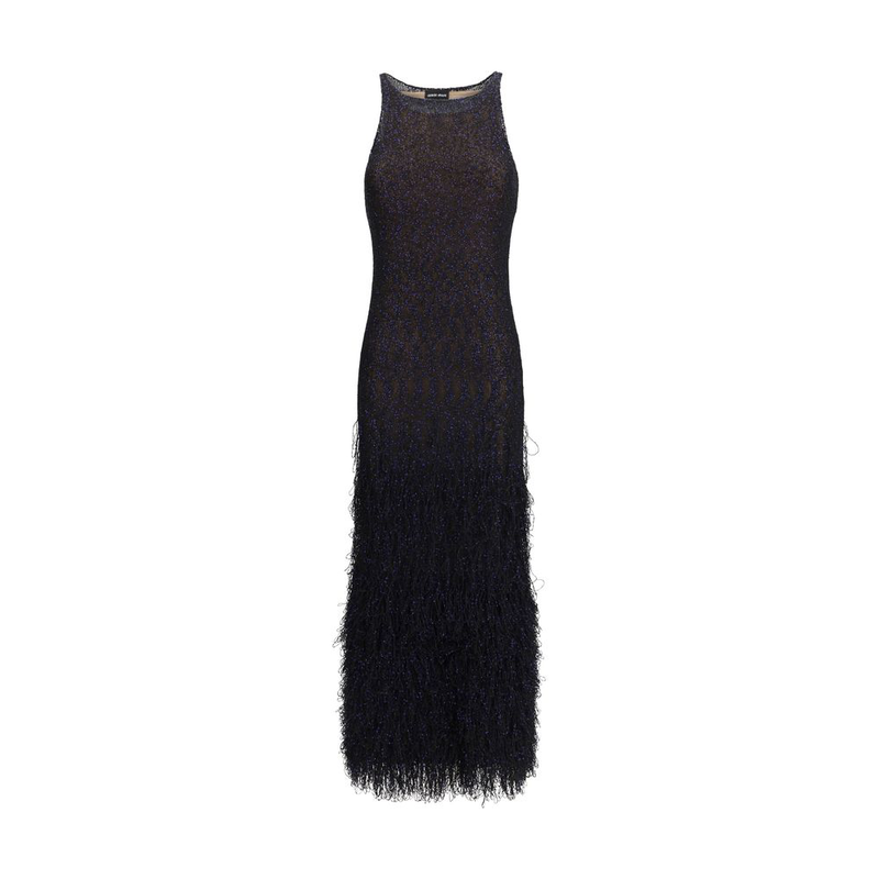 Blue polyamide cocktail dress-null