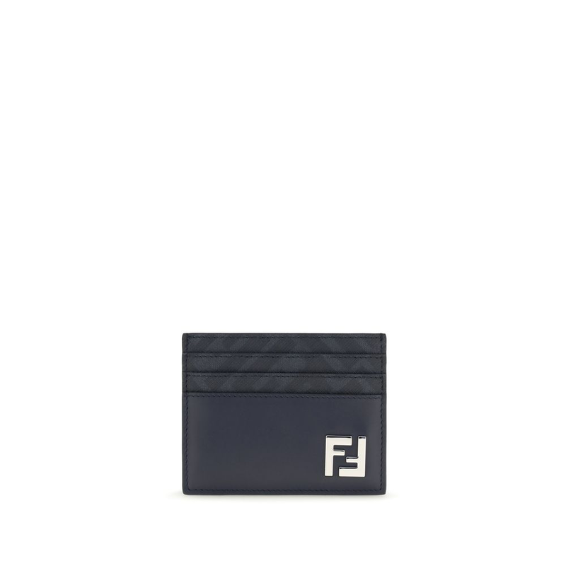 Blue leather wallet-null