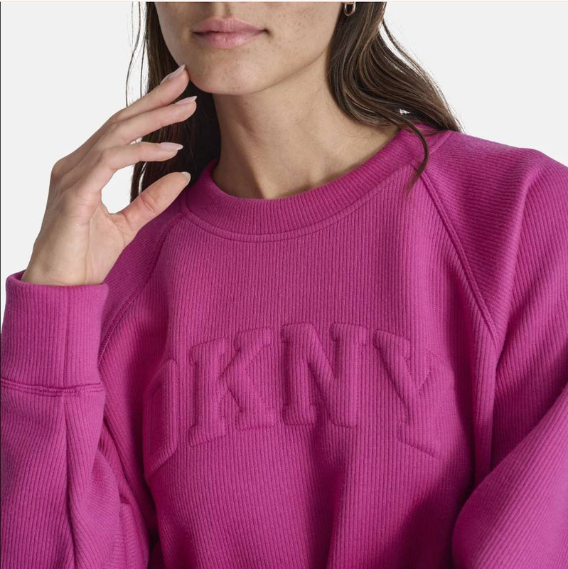 Dkny varsity puff logo crew neck-null