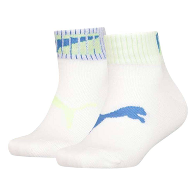 Kids placed logo quarter 2-pairs socks