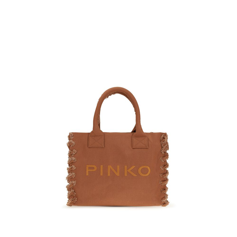 Brown cotton shoulder bag-null