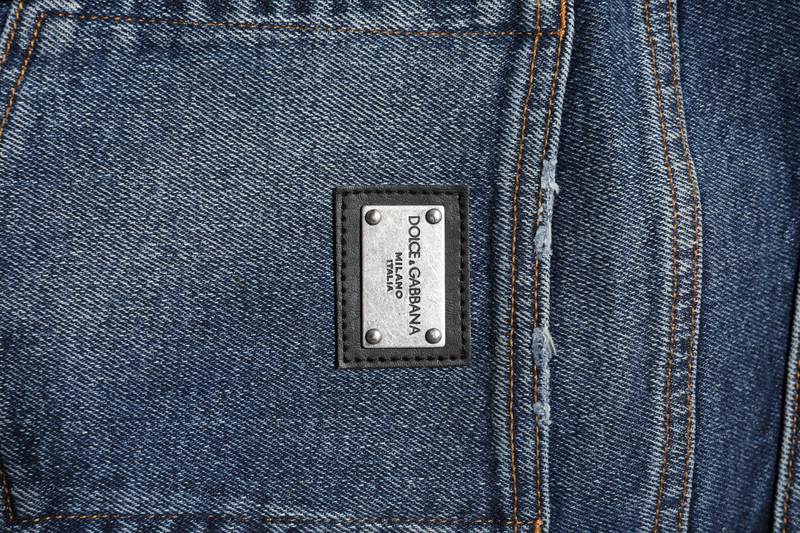 Blue cotton mid waisted straight denim jeans-null