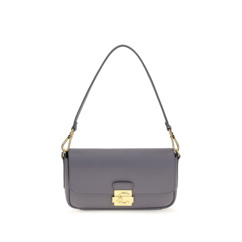 Blue calf leather bos taurus shoulder bag-null
