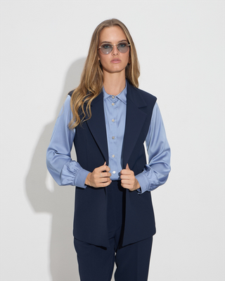 Blazer sleeveless, Navy, medium