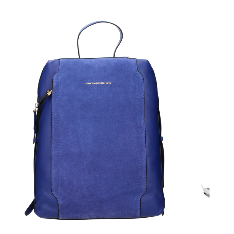 Blue leather backpack-null