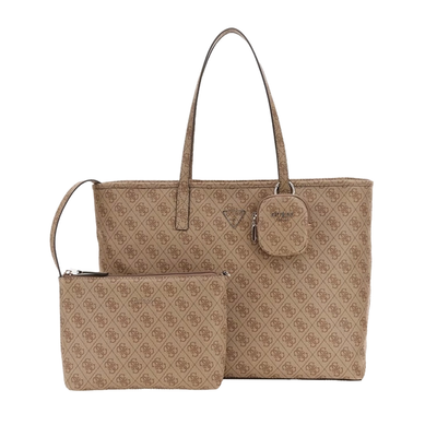 Guess γυναικεία τσάντα ώμου, Beige Logo, medium