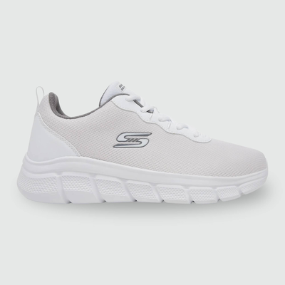 Mens memory foam - lace up, White, medium
