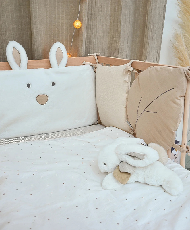 Doudou et compagnie happy wild cot bumper, , medium-null