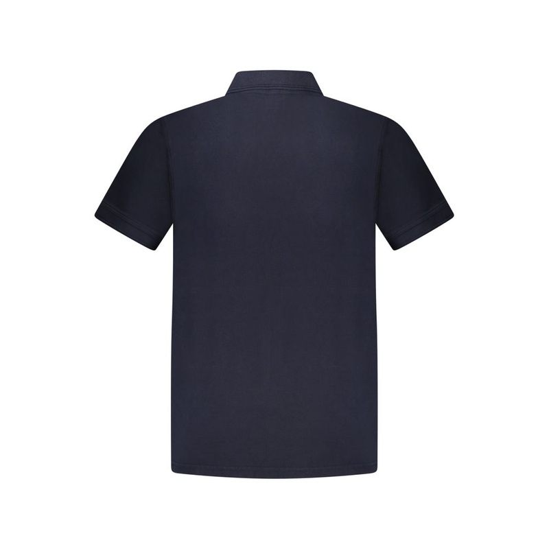Blu cotone uomo polo-null