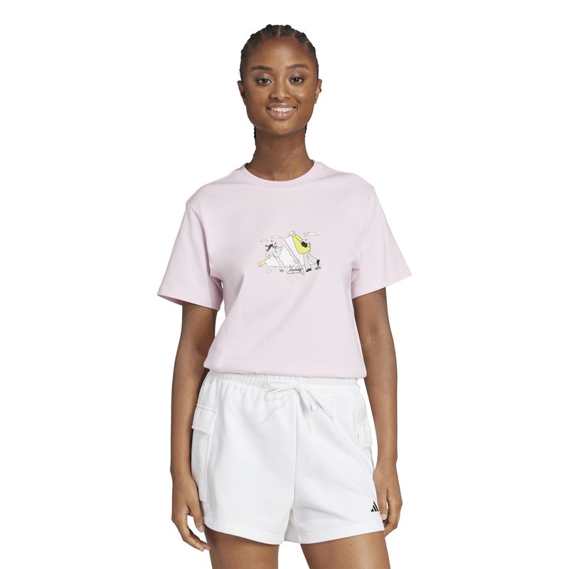 Adidas womens doodle graphic t-shirt-null