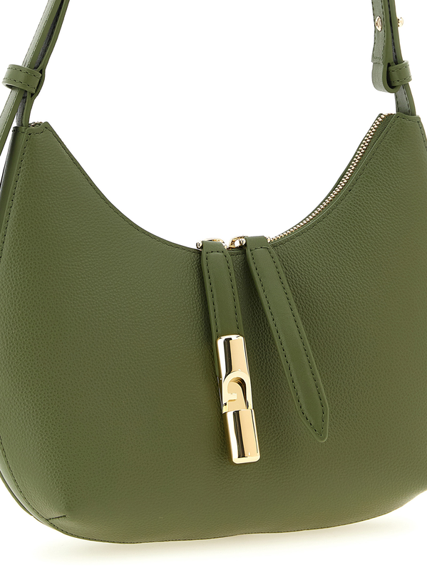 Bicolor calfskin shoulder bag-null