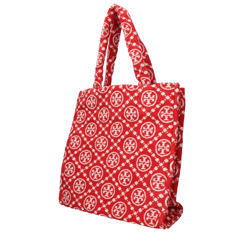 Red cotton-like shoulder bag-null
