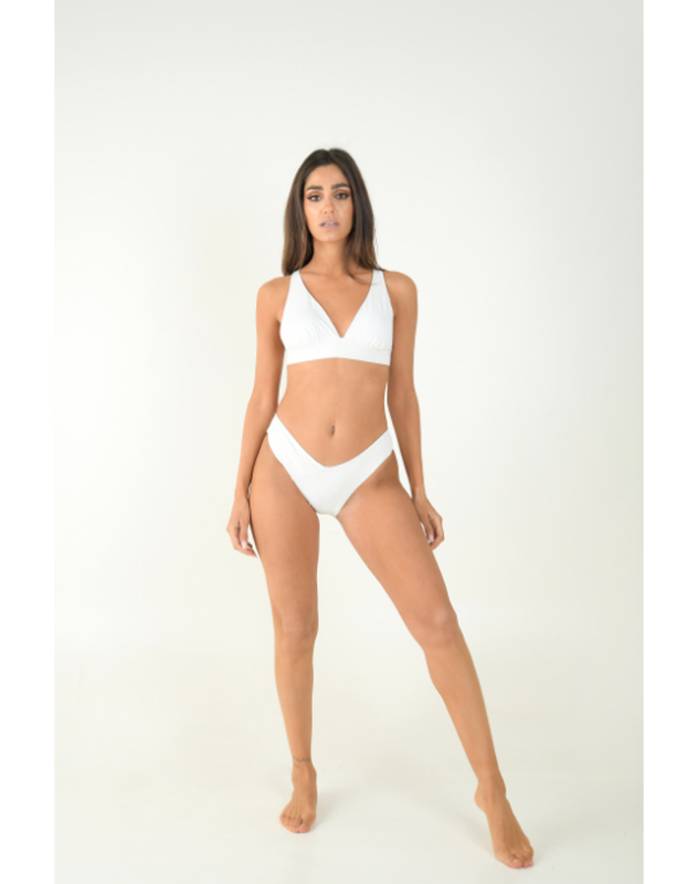 Top triangle with belt white-null