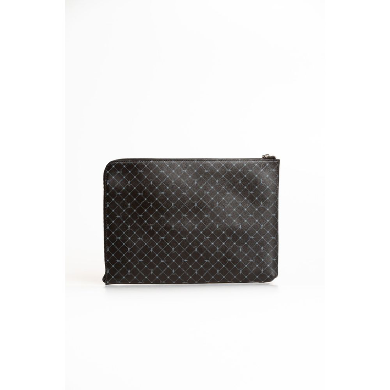 Black leather men clutch-null