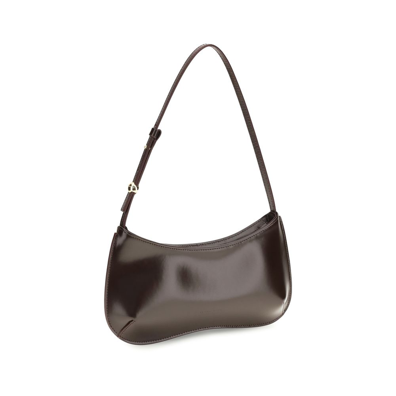 Brown calf leather bos taurus shoulder bag-null