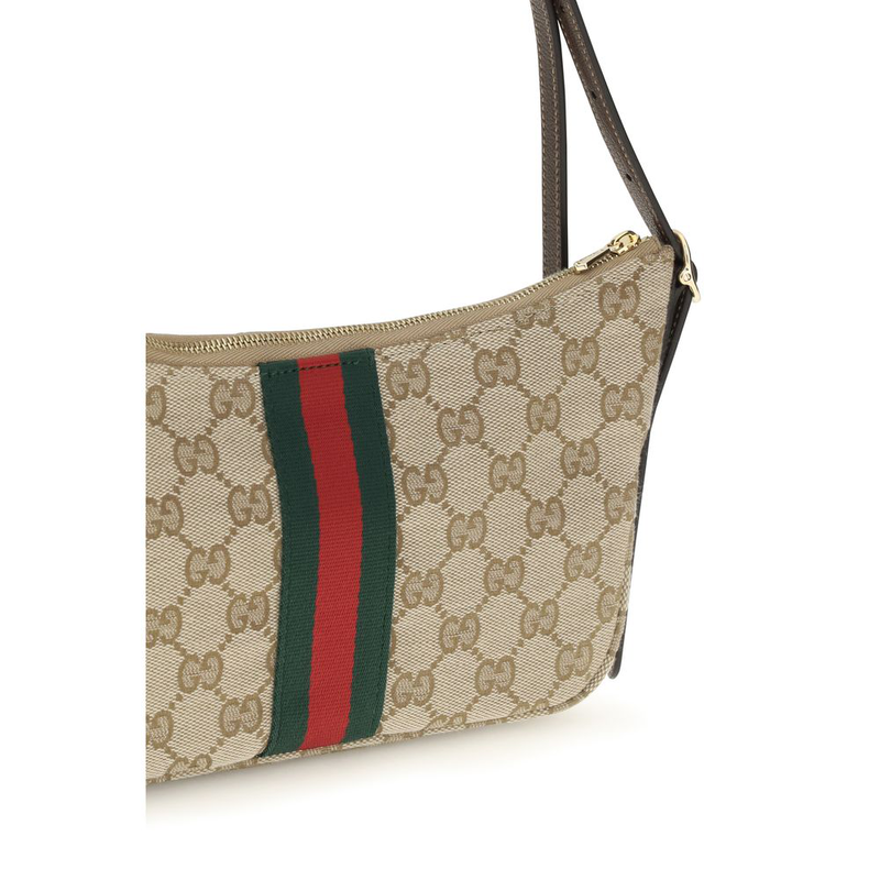 Beige polyester shoulder bag-null