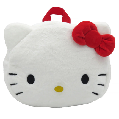 Hello kitty face plush backpack 24cm, , medium