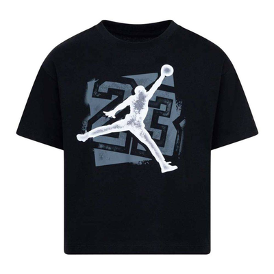 Girls jumpman two three short sleeve t-shirt, Black, medium