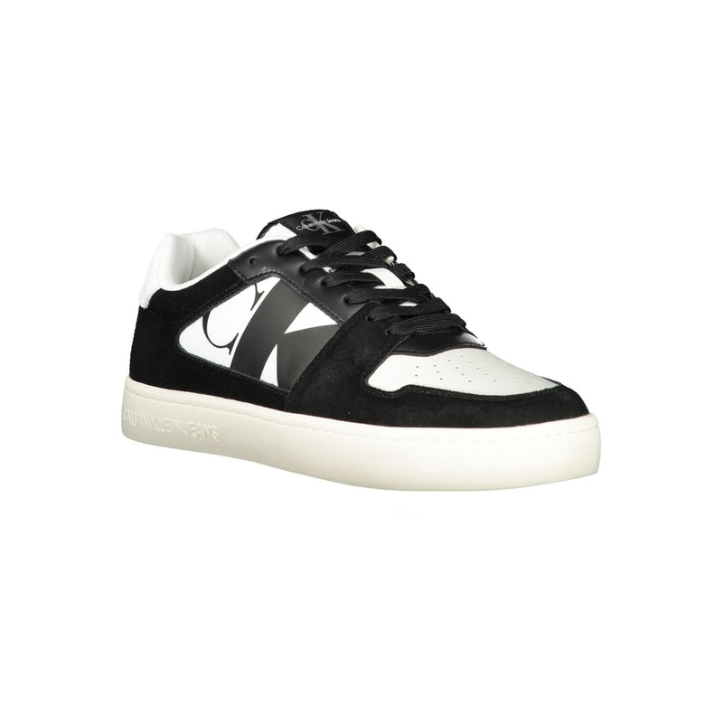White polyester men's sneaker-null