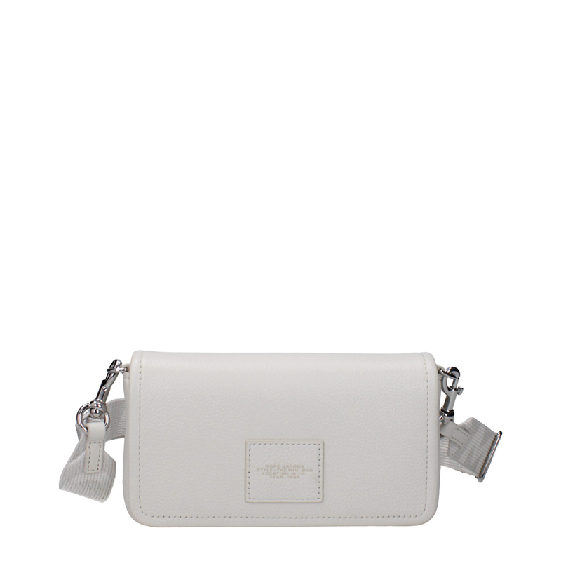 White leather crossbody bag-null