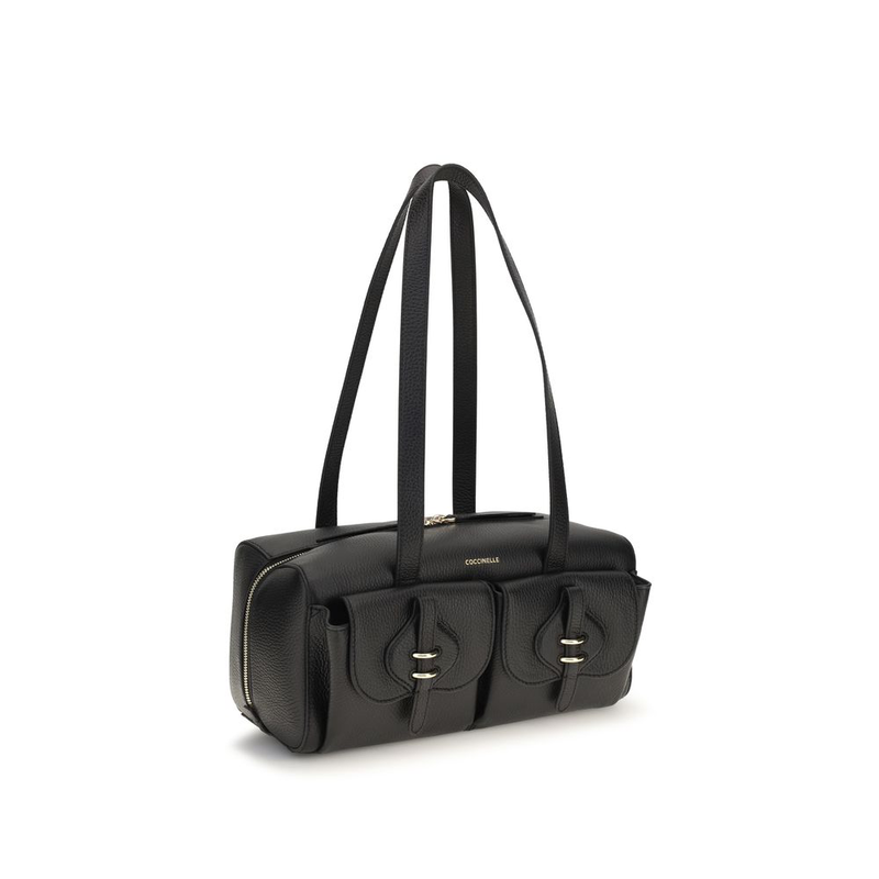 Black calf leather bos taurus shoulder bag-null