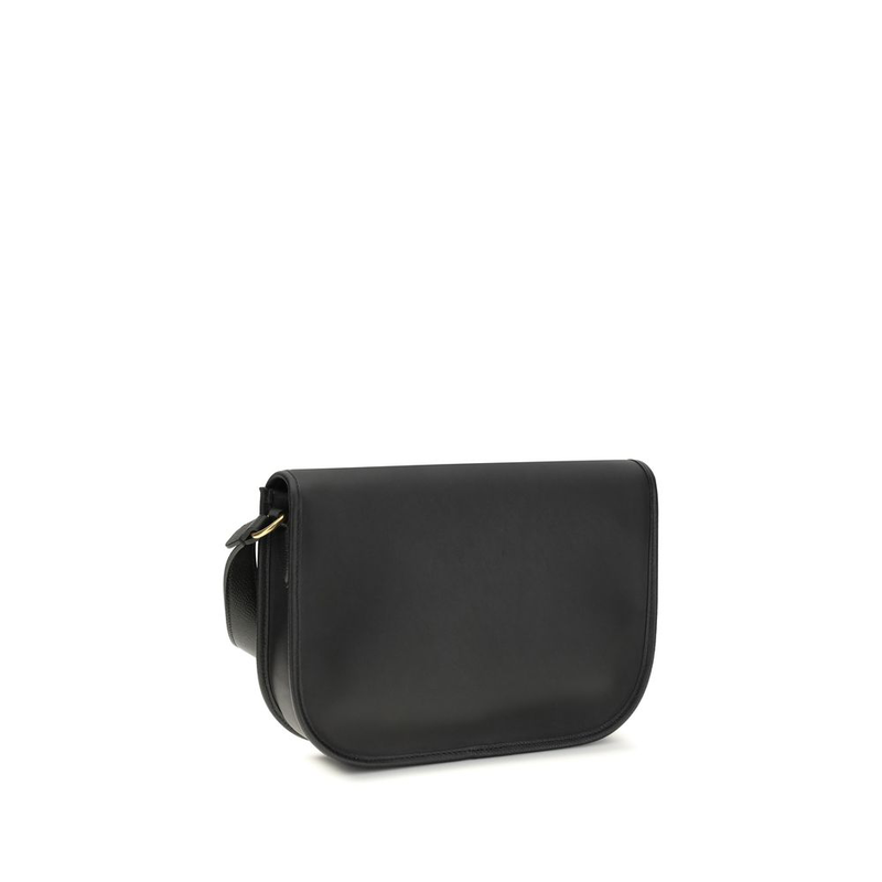 Black calf leather bos taurus shoulder bag-null