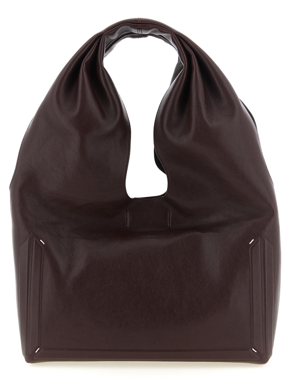 Bordeaux lamb leather shoulder bag-null