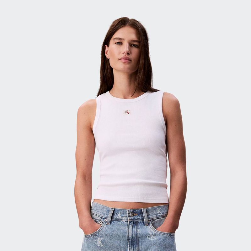 Woven label 2x2 cotton rib tee-null