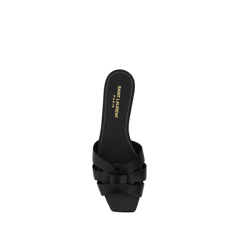 Black calf leather bos taurus strap-on sandals-null