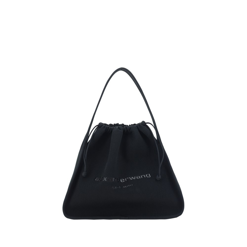 Black polyester handbag-null