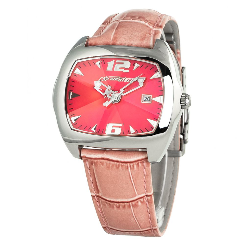 Multicolor leather dress watch-null